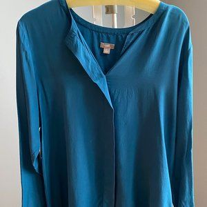 J. Jill Teal Blue Silk Tunic XL